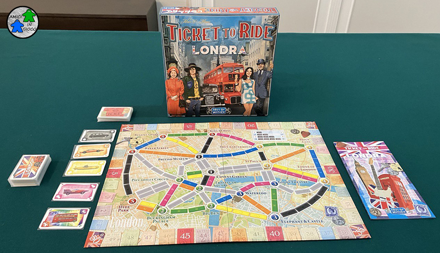 Ticket to Ride - Londra - Plancia di gioco e componenti