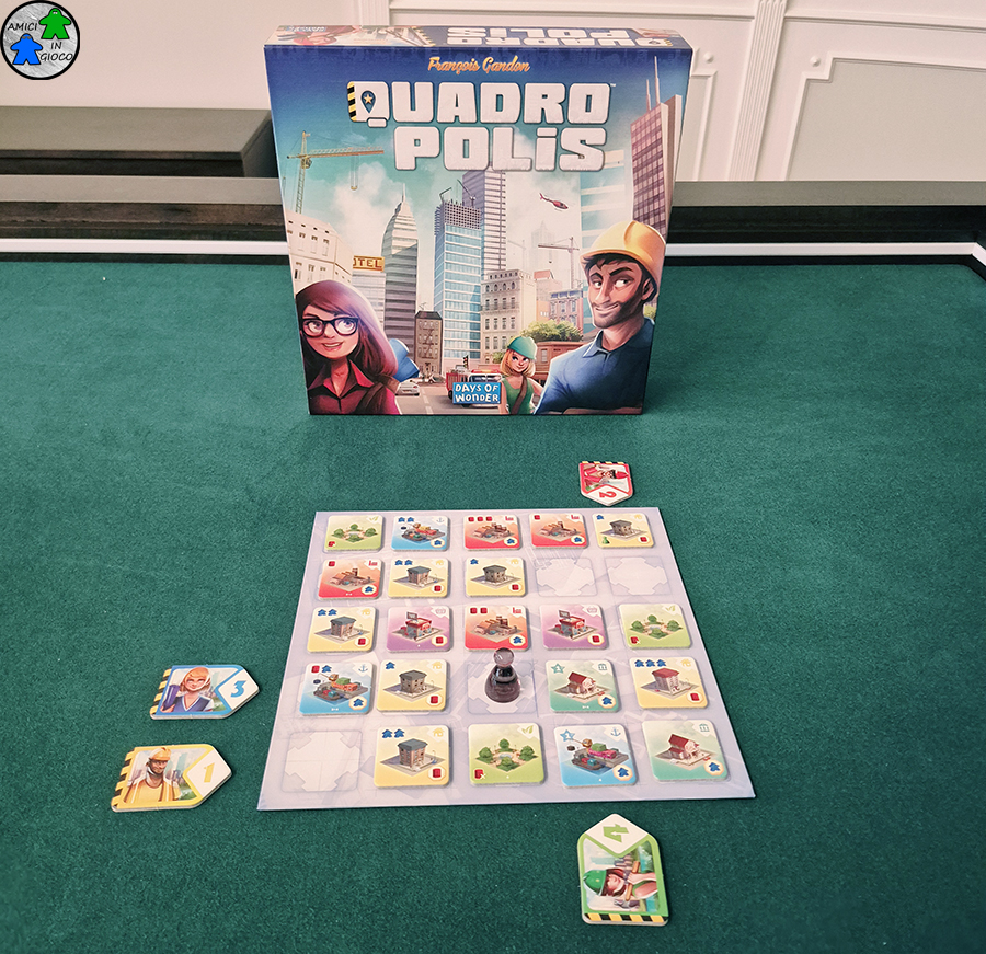 Quadropolis - Tessere e Plancia Gioco