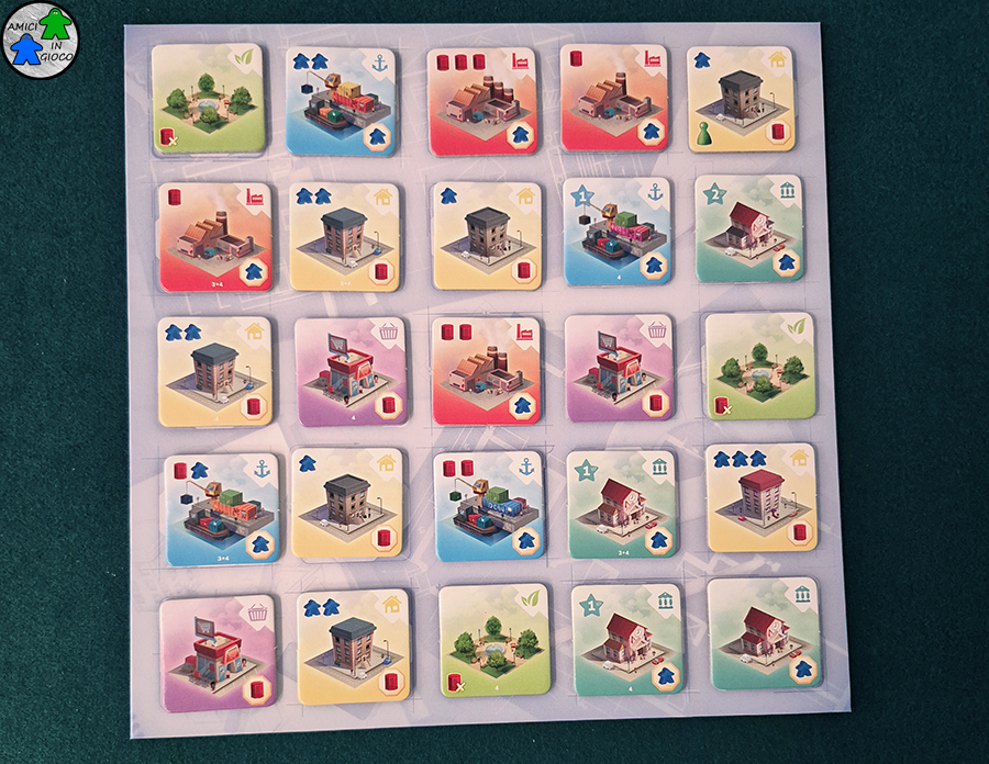 Quadropolis - Tessere di Gioco