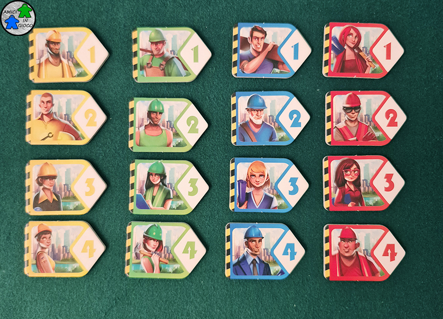 Quadropolis - Tessere Gioco