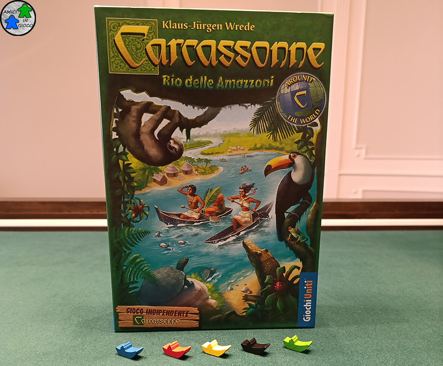 Carcassonne Rio delle Amazzoni - Scatola e Meeple
